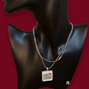 3/$30 Ball Chain "Do Small Things With Great Love" Pendant Necklace